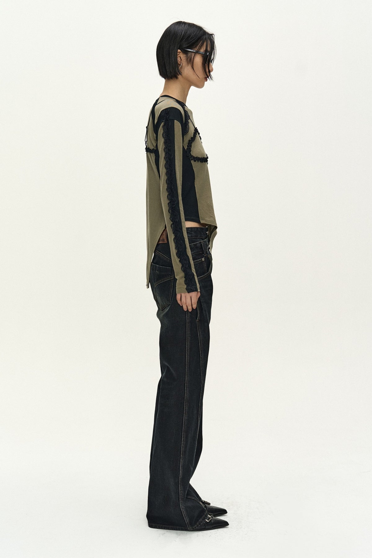 Andersson Bell Twist Fold Coated Jeans