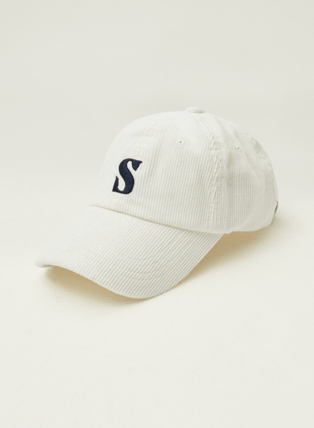 [satur] Small S logo Corduroy Ball Cap - Ivory