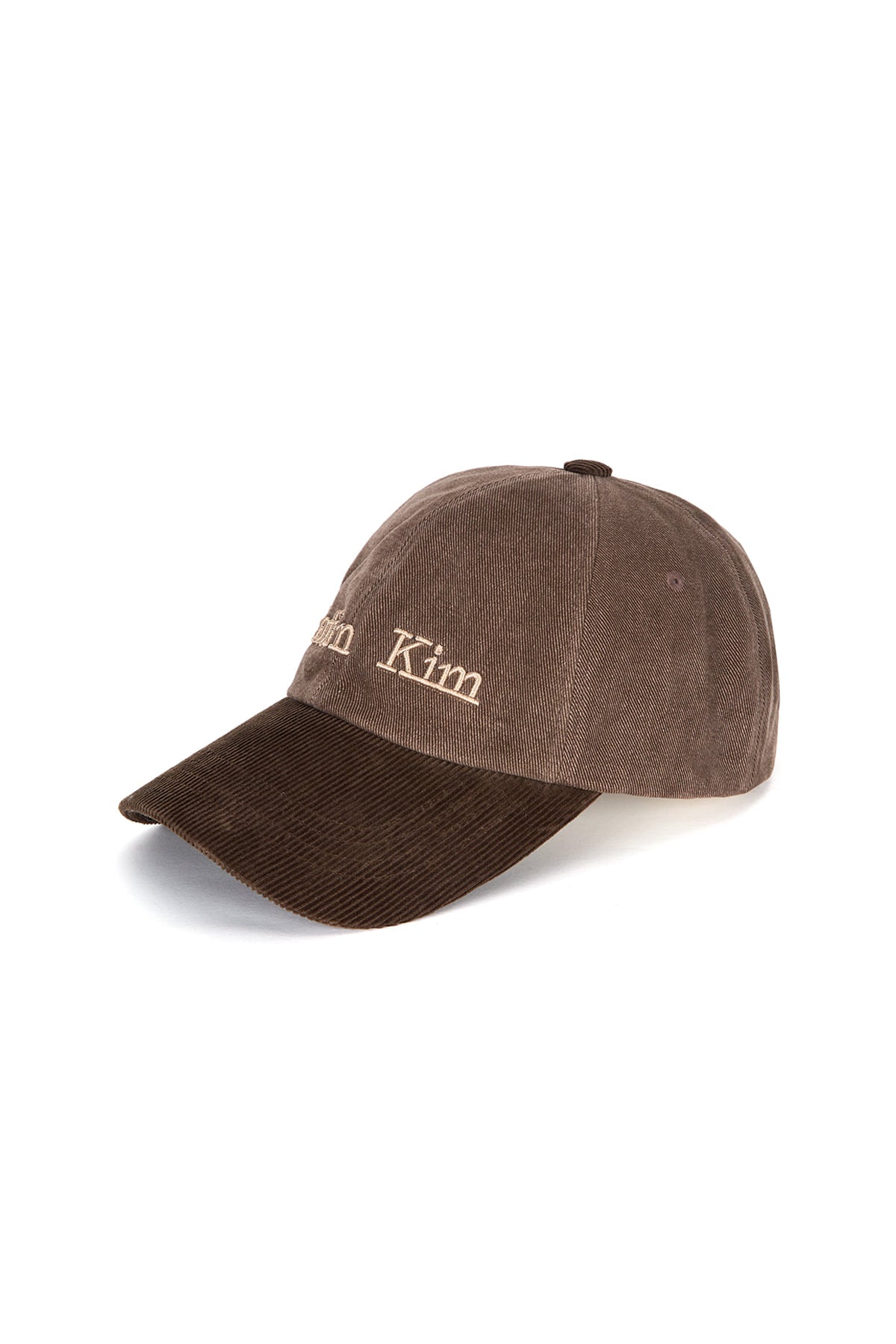 [matinkim] MATIN CLASSIC LOGO CORDUROY BRIM BALL CAP IN BROWN