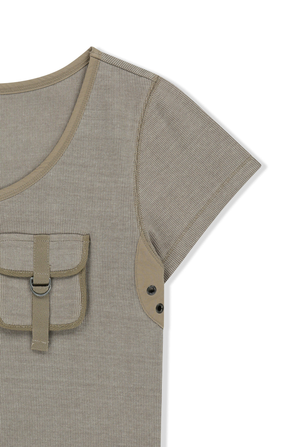 Matinkim Pocket Point Slim Fit Top IN Beige