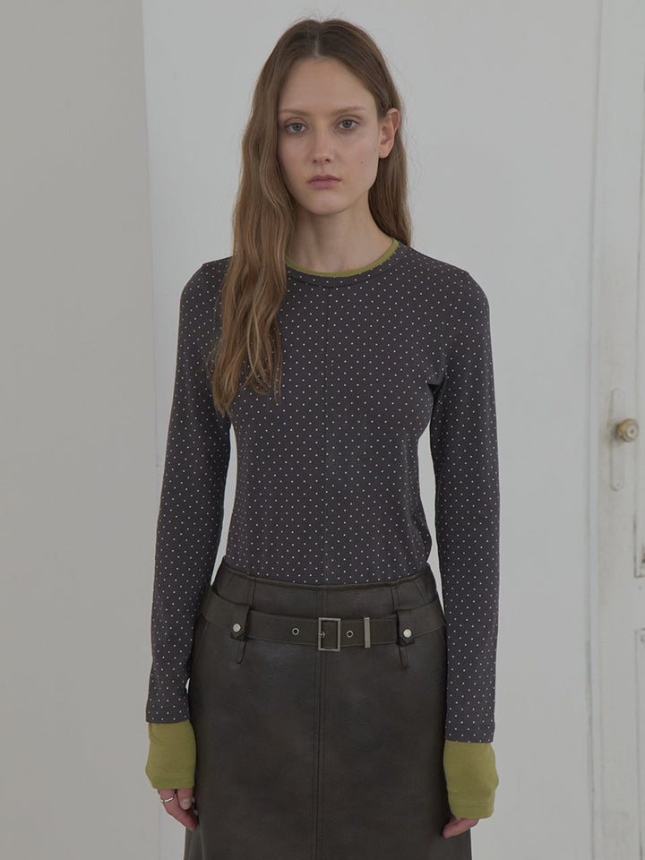 Raive Dot Double-Layered T-Shirts