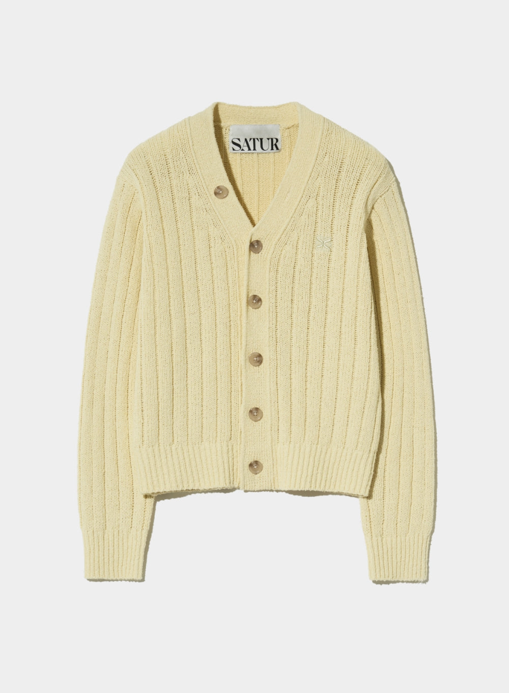 [satur] (W) Faro Over Size Boucle Cardigan - Butter Cream