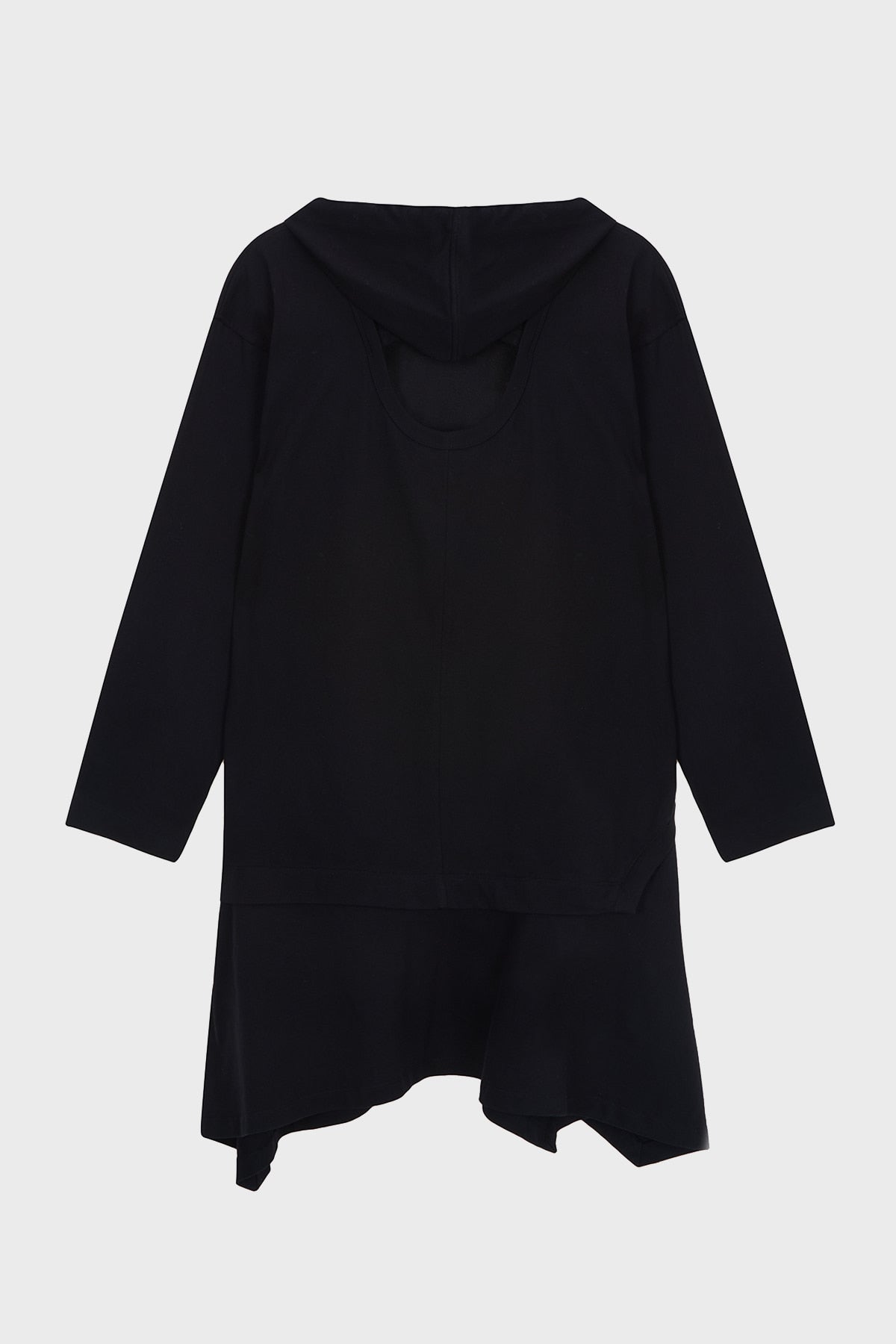 Matinkim Back Open Hoody Jersey Dress IN Black