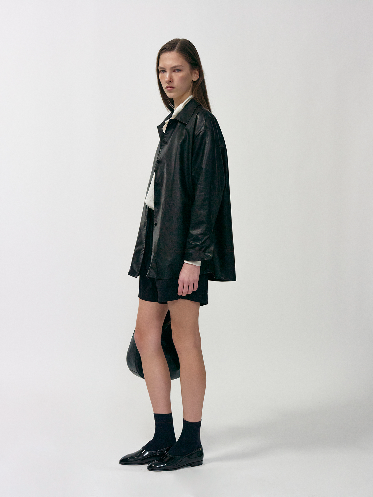 Nothing Written Julian leather shirt (Black)