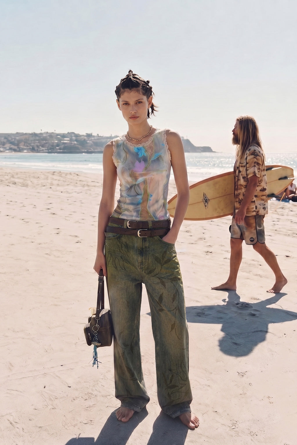 Andersson Bell Fish & Butterfly Lace Embroidered Tank Top