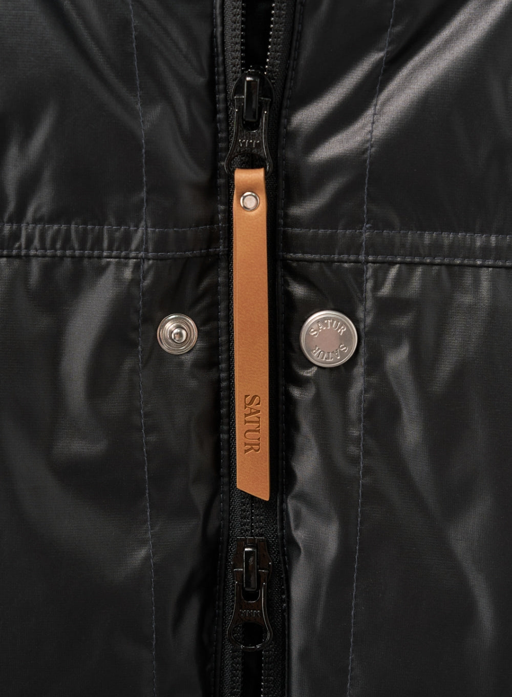 [satur] Hooded Puffer Duck Down Padding - Black