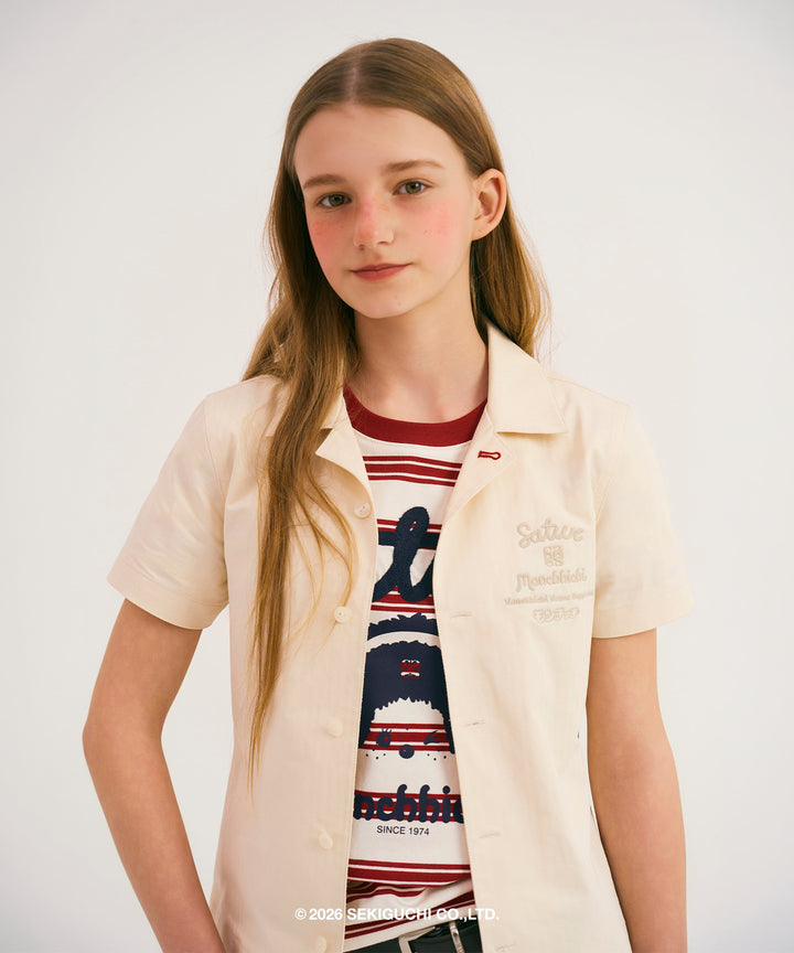 Satur (W) Satur X Monchhichi Graphic Half Shirt - Cream