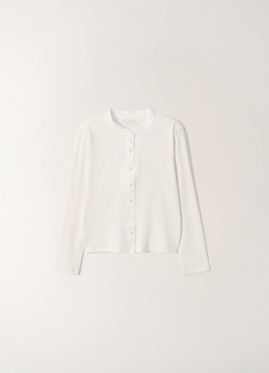 Nothing Written Vintage button cardigan (White)