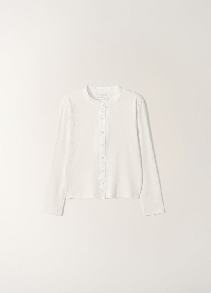 Nothing Written Vintage button cardigan (White)