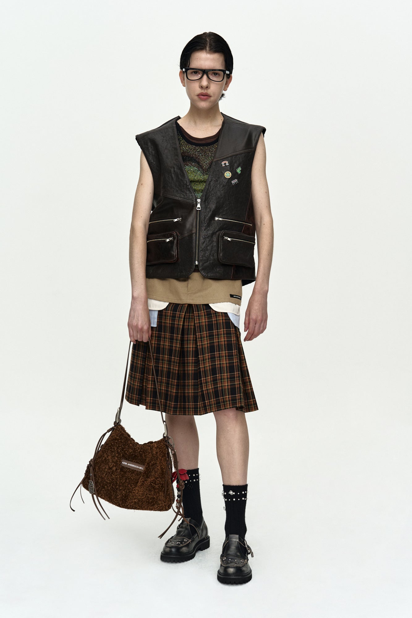 Andersson Bell Double Layered Pleats Skirt