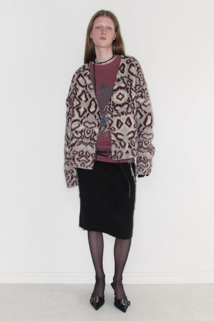 Instantfunk Leopard Knit Cardigan - Multi