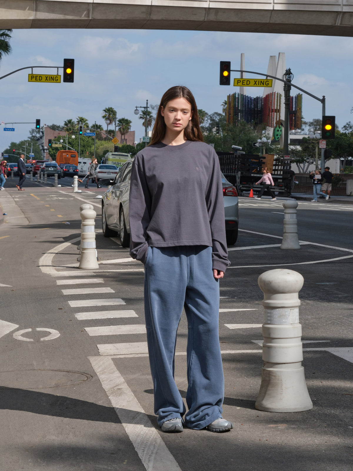 Low Classic Lc Washed Loose Fit Sweatpants Deep Blue