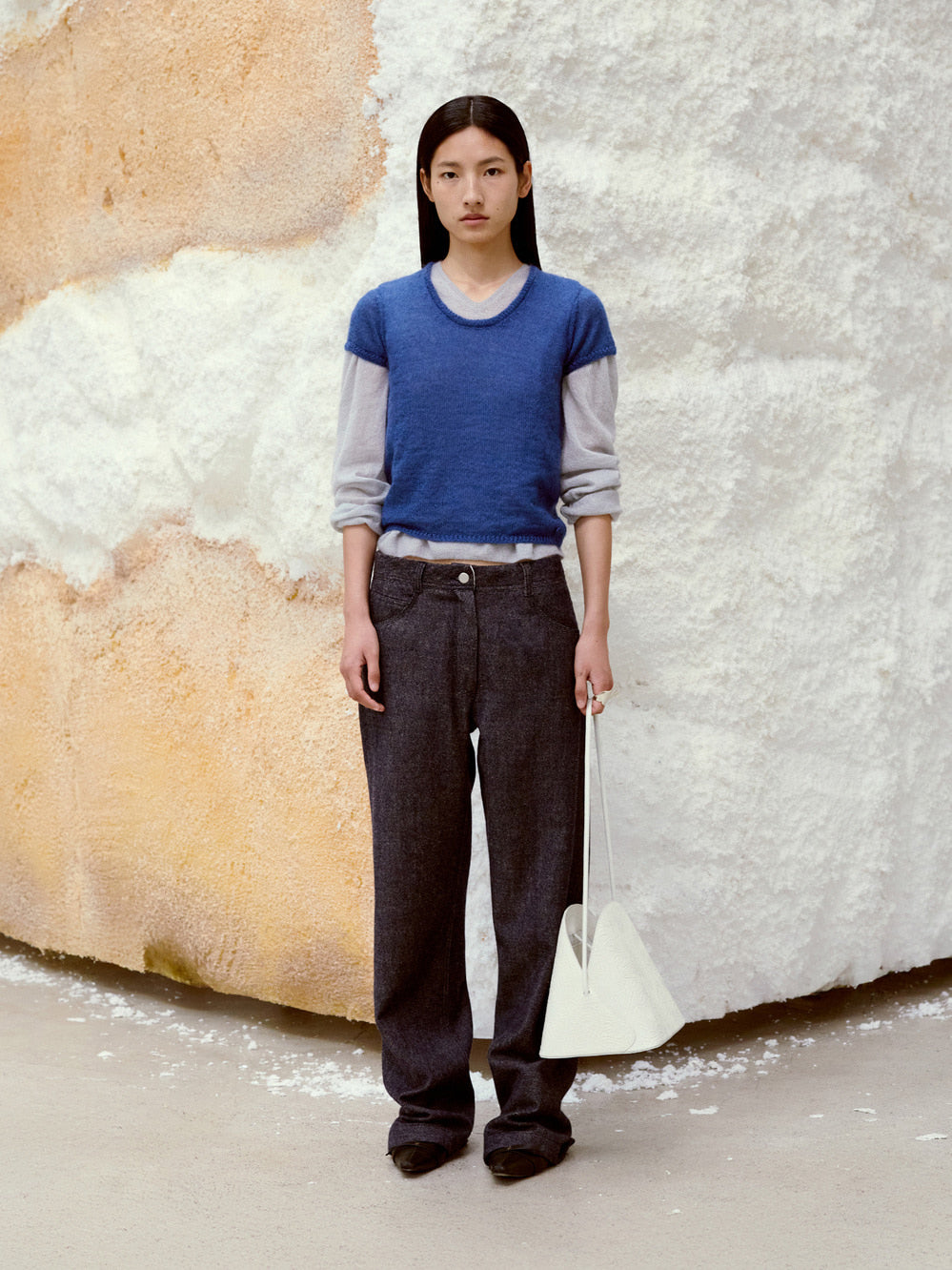 Low Classic Short Sleeve Knit Top Blue