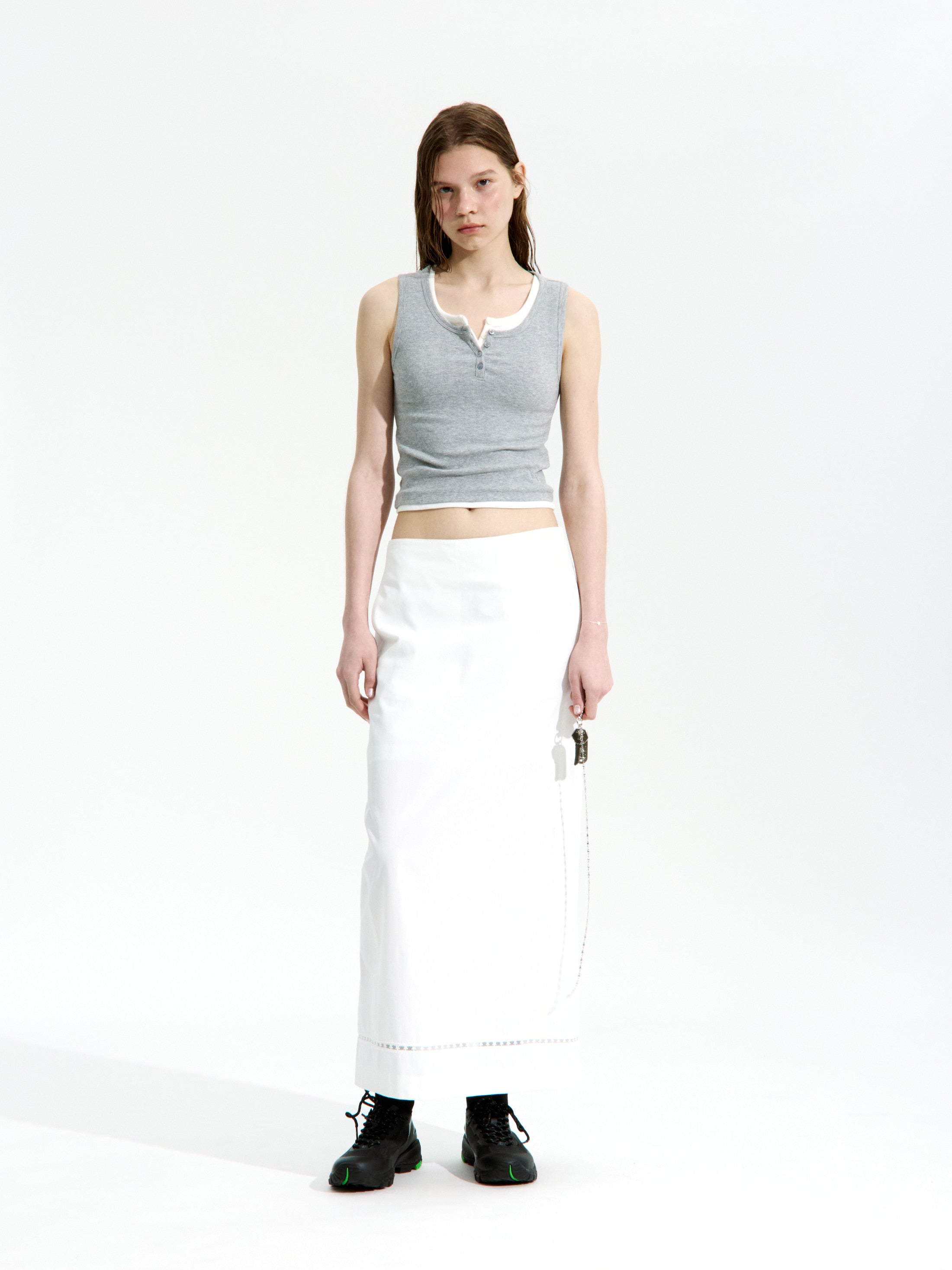 Low Classic Bamboo Lace Skirt Off White
