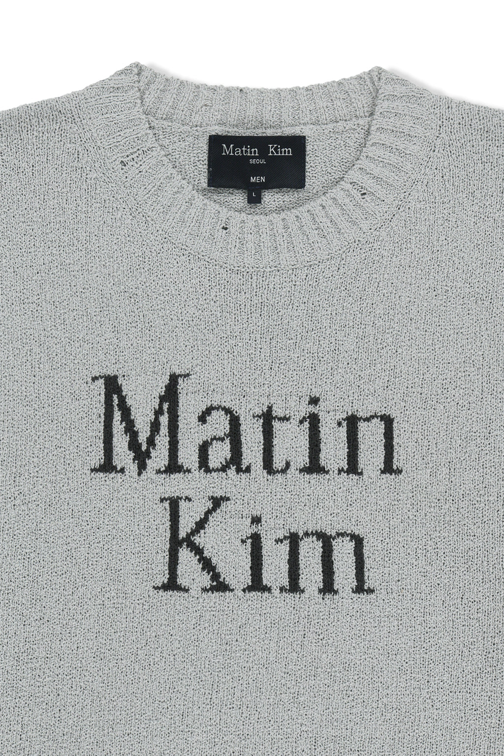Matinkim Half Sleeve Logo Pullover For Men IN Light Grey
