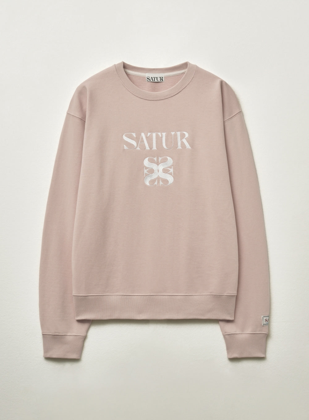 [satur] (W) Classic Logo Sweatshirt - Light Pink
