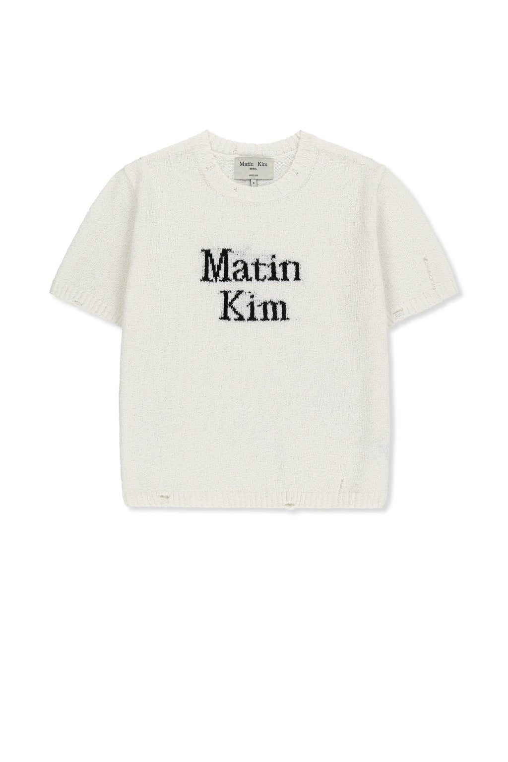 Matinkim Half Sleeve Logo Pullover For Women IN White