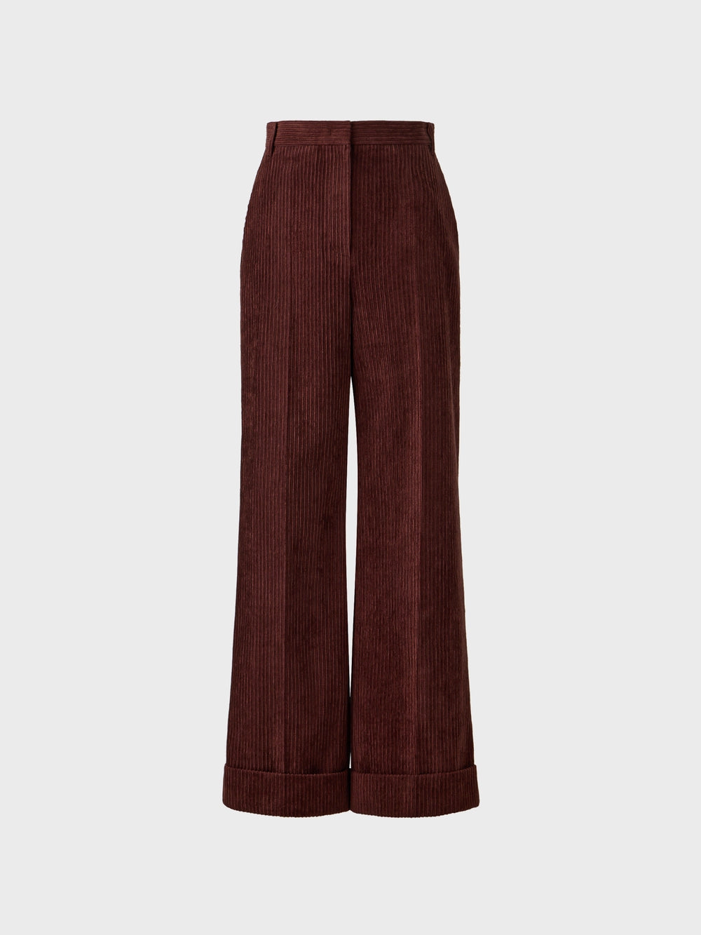 EENK Corduroy Turn-Up Pants - Burgundy