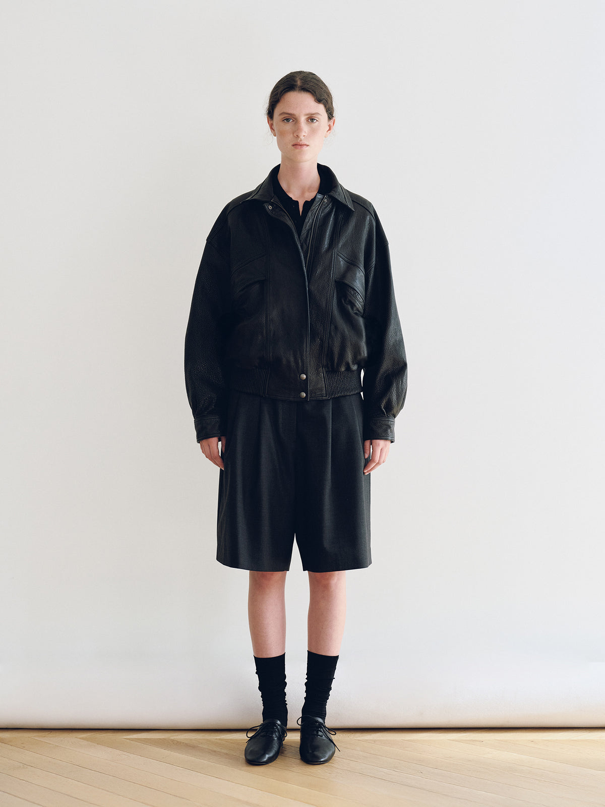 Nothing Written Lambskin Bomber Jacket (Black)