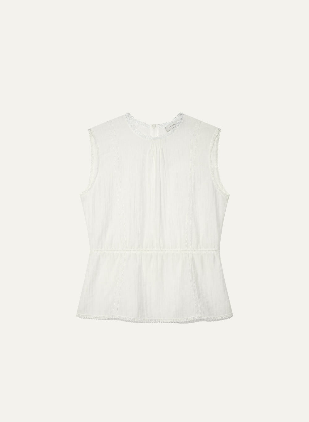 Kindersalmon Lace Sleeveless White