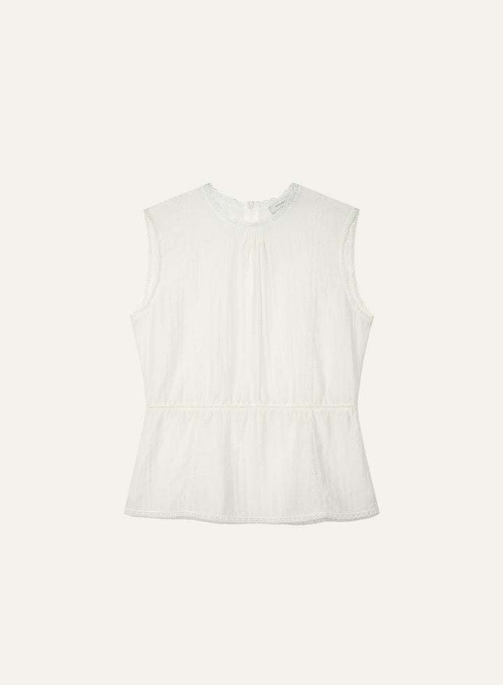 Kindersalmon Lace Sleeveless White