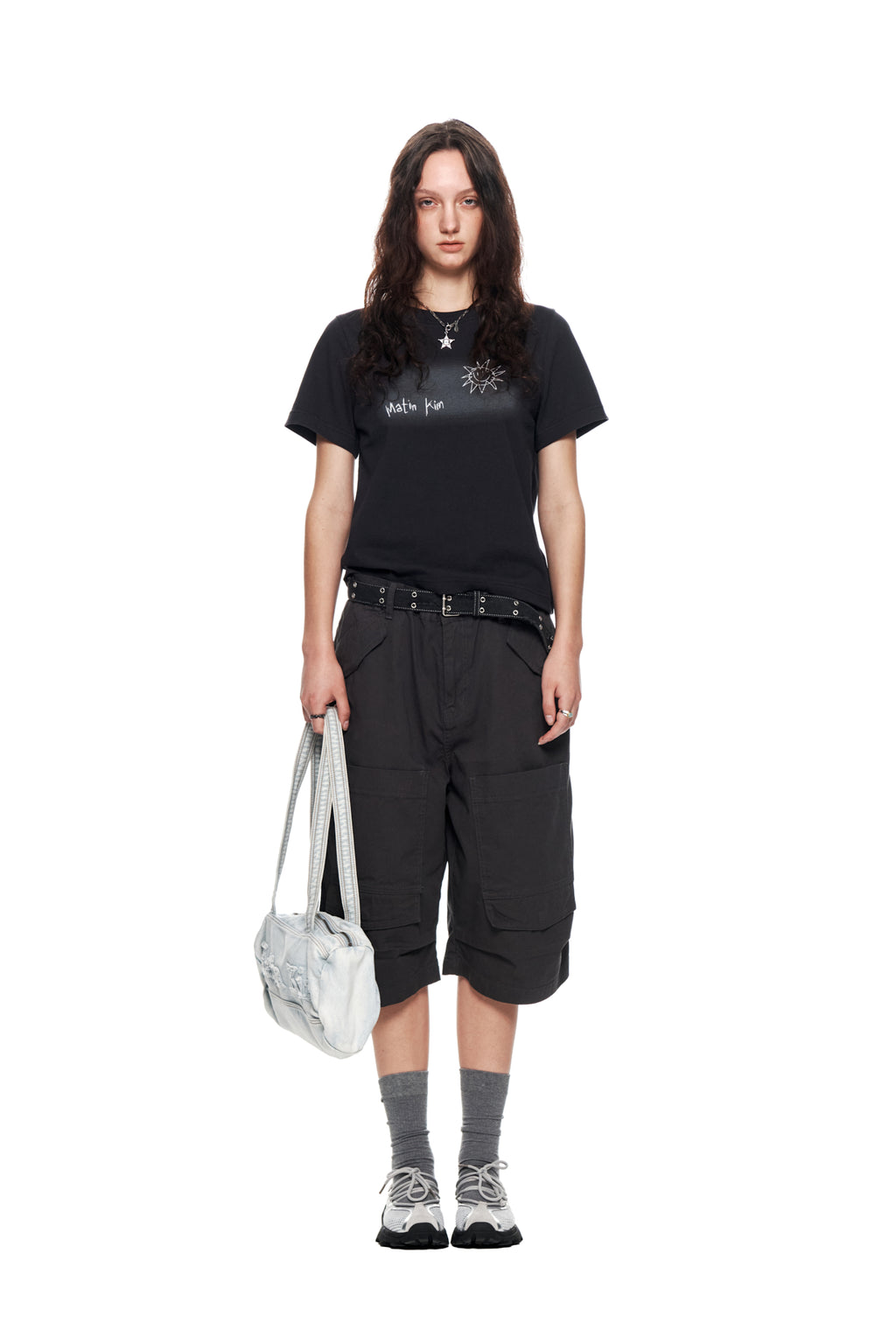 Matinkim Front Pocket Bermuda Pants IN Charcoal