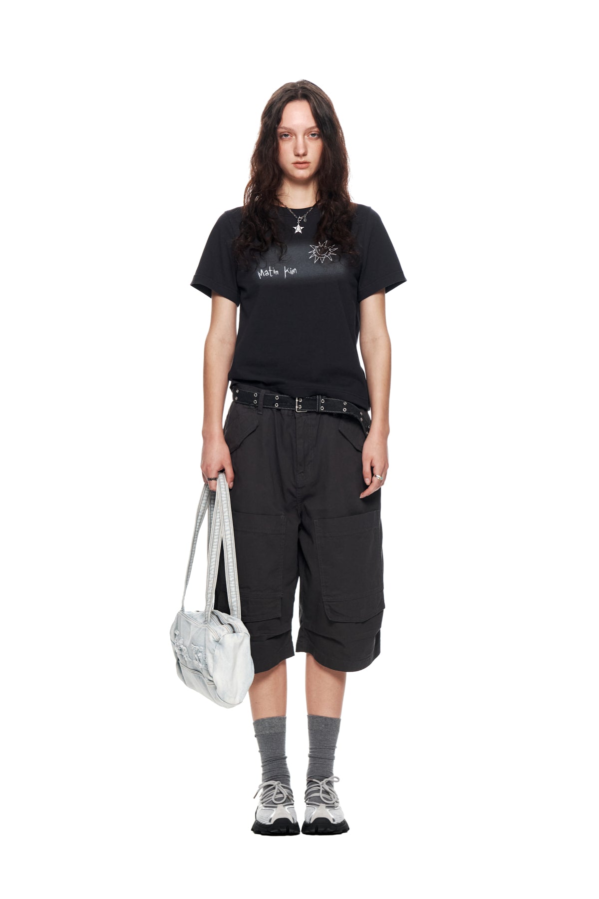 Matinkim Front Pocket Bermuda Pants IN Charcoal