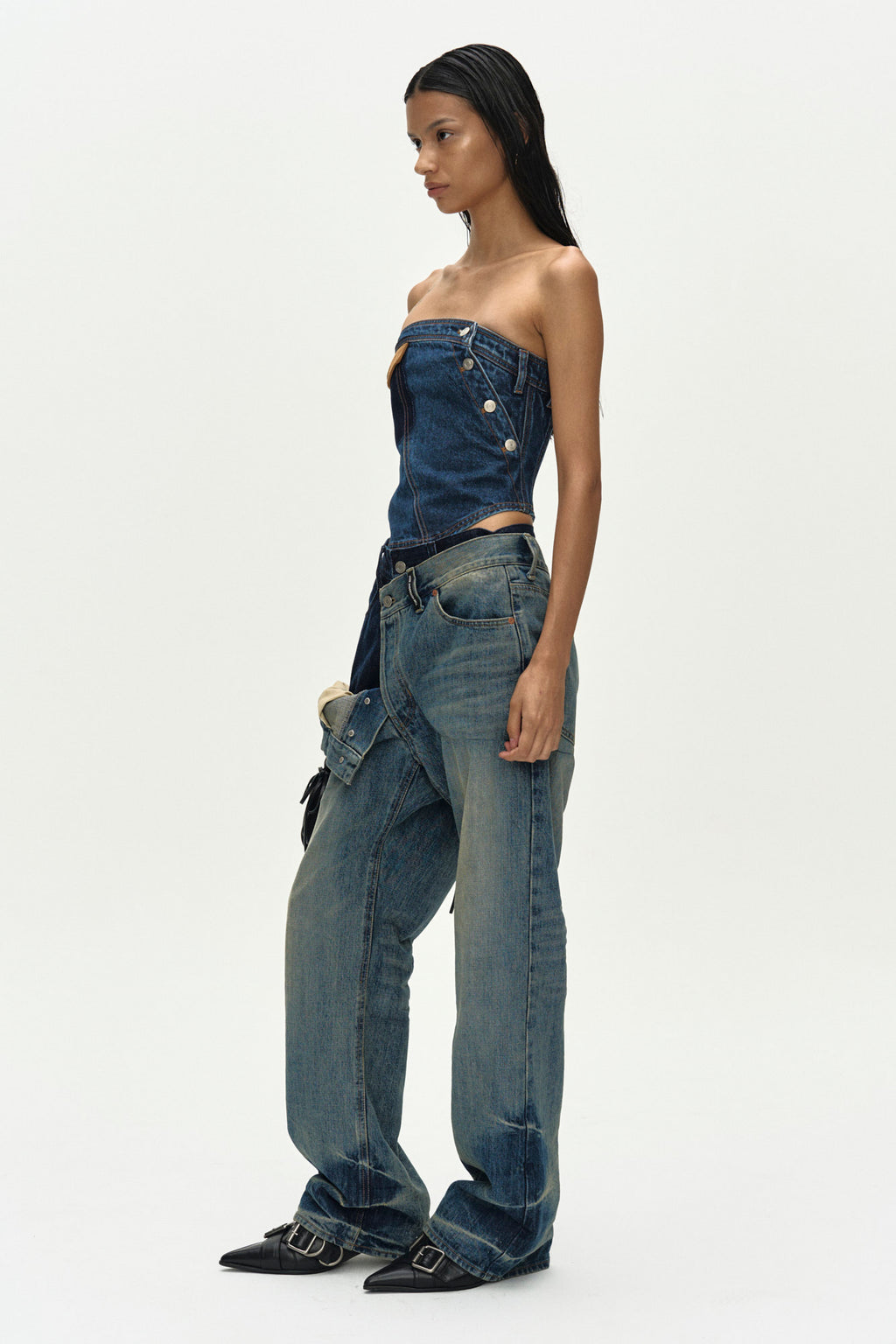 Andersson Bell Denim Twist Bustier