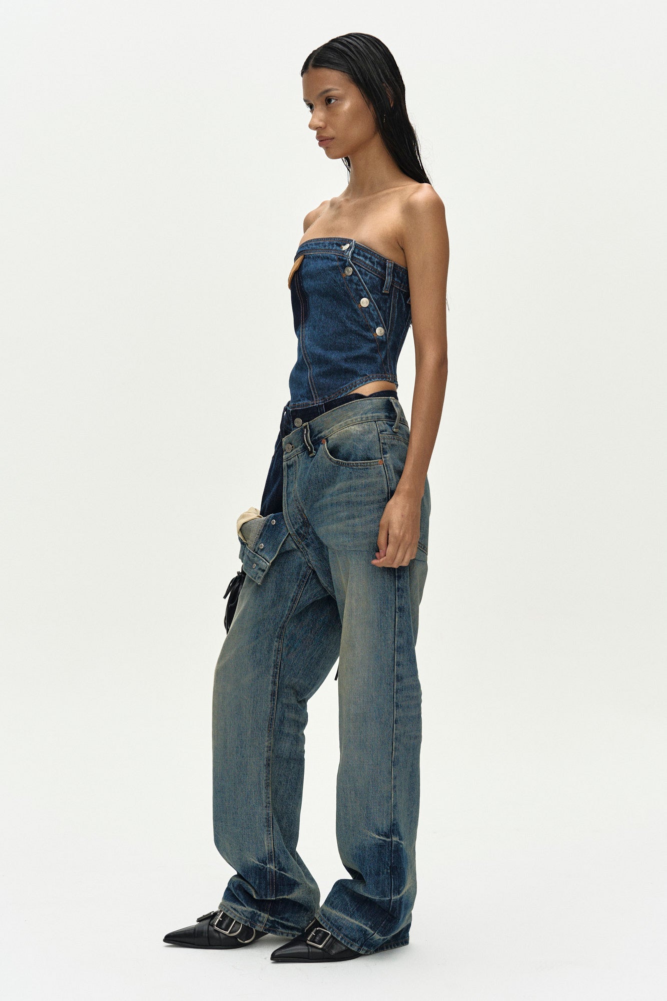 Andersson Bell Denim Twist Bustier