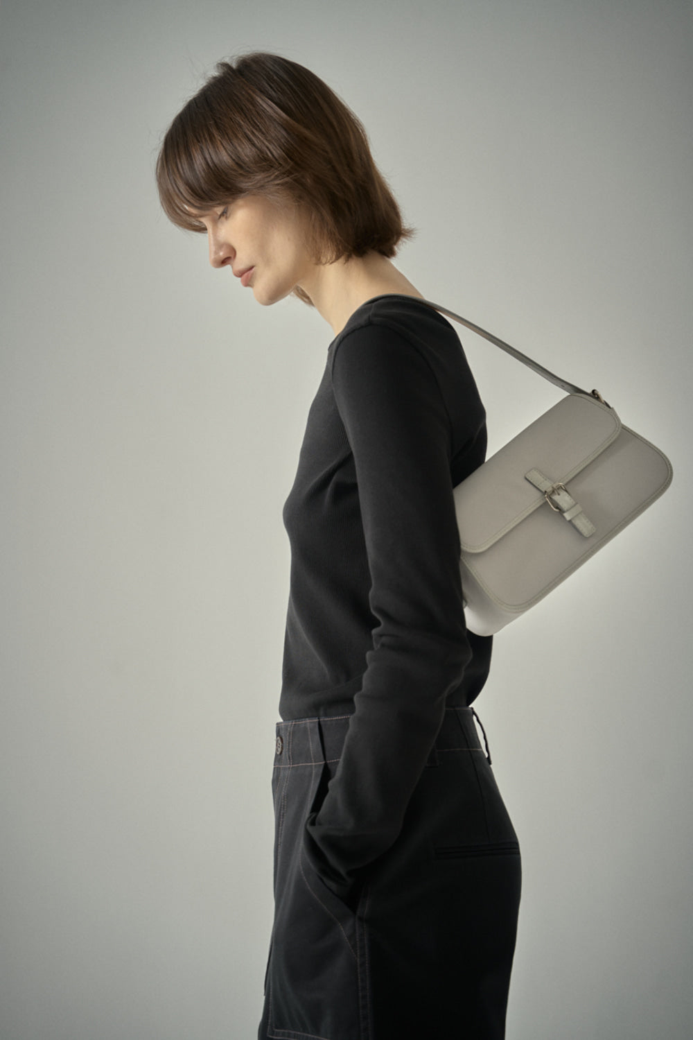 Facade Pattern Small Marron Bag fog