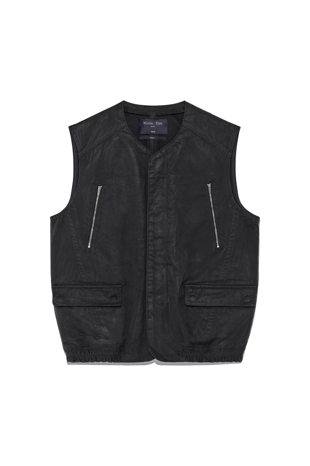 Matinkim Coated Cotton Vest For Men IN Charcoal