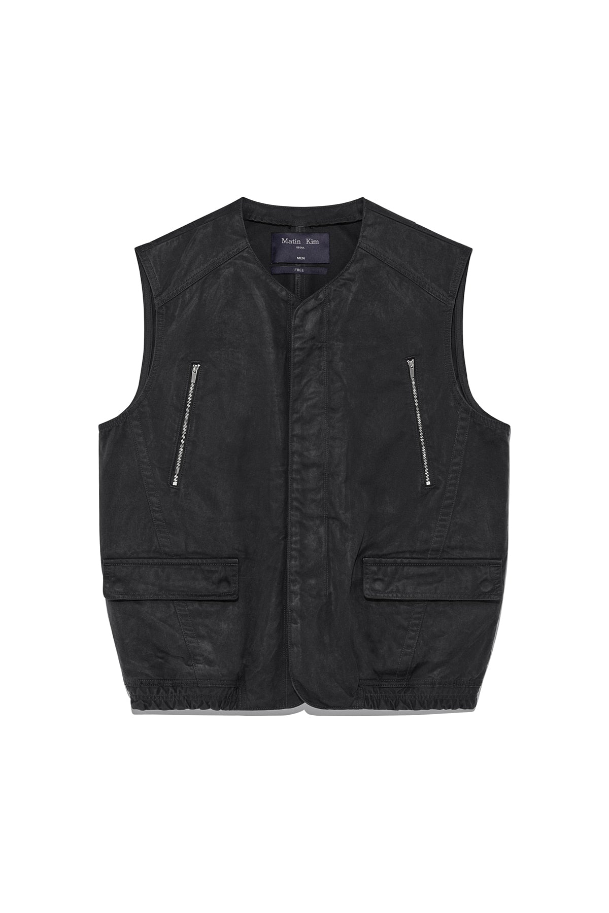 Matinkim Coated Cotton Vest For Men IN Charcoal