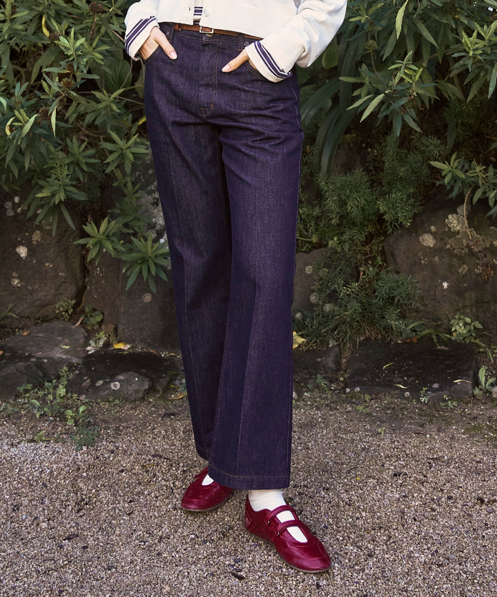 Satur (W) Classic Nonfade Straight Denim Pants - Indigo