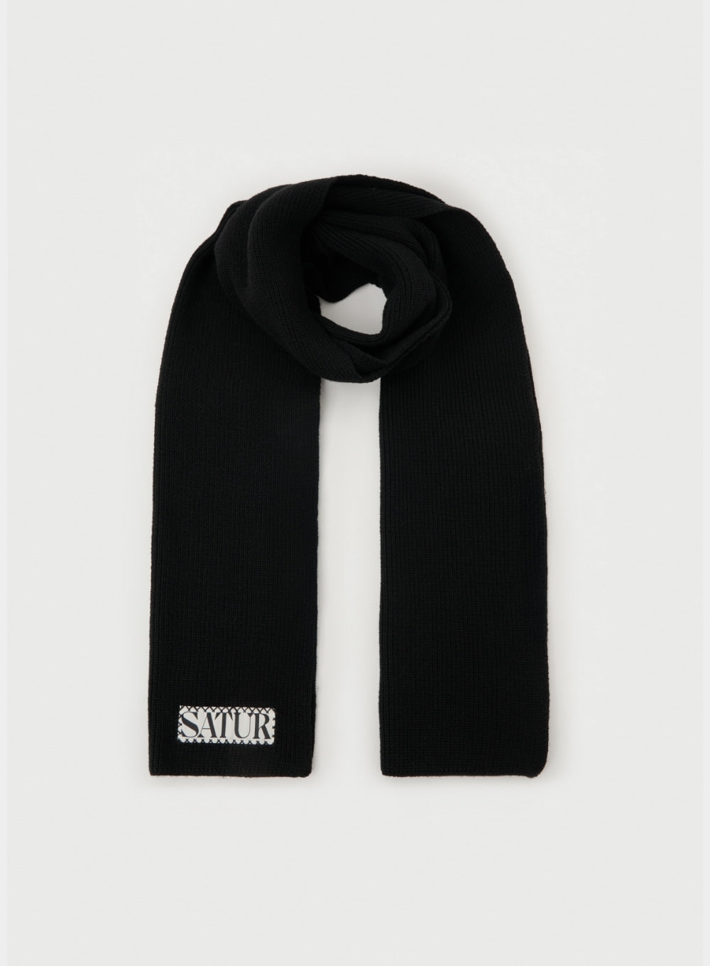 [satur] Verona Knit Muffler - Black
