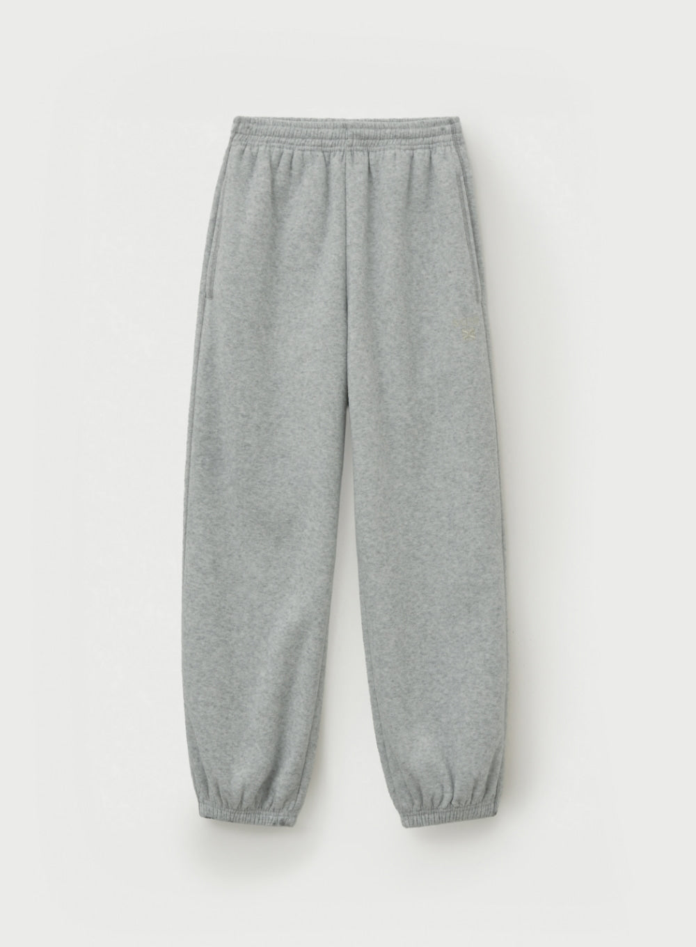 [satur] (W) Teo Brushed Fleece Jogger Pants - Melange Gray