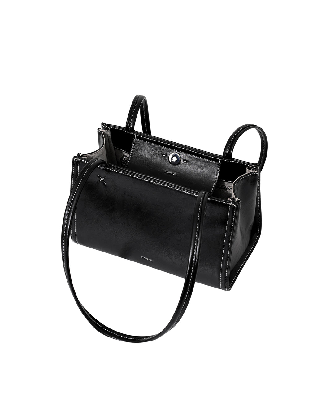 Tiny Oblong Bag in Stitch Black