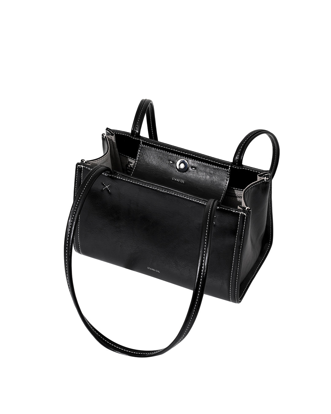 Tiny Oblong Bag in Stitch Black