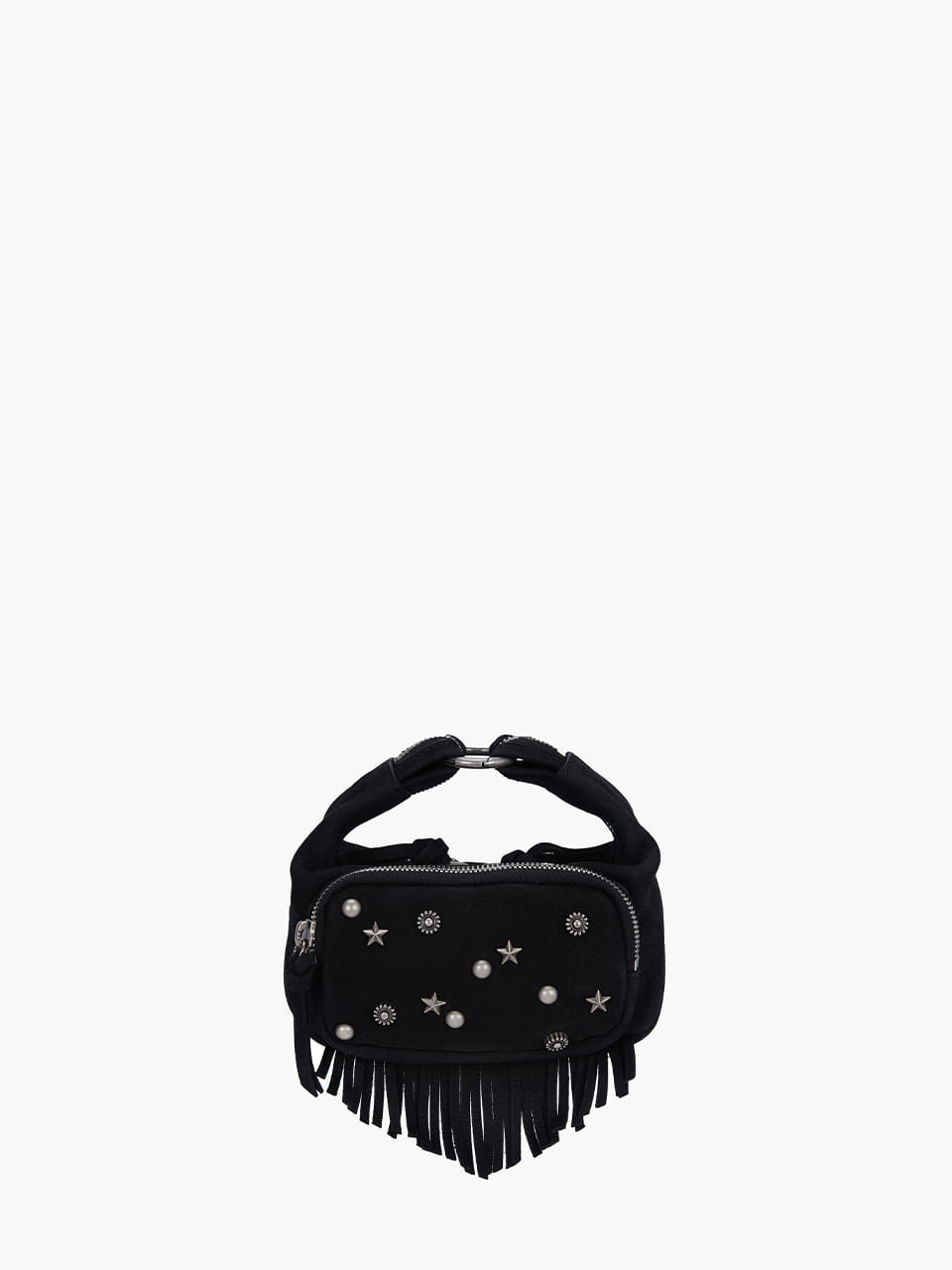 Margesherwood City Hobo Micro black studded nubuck