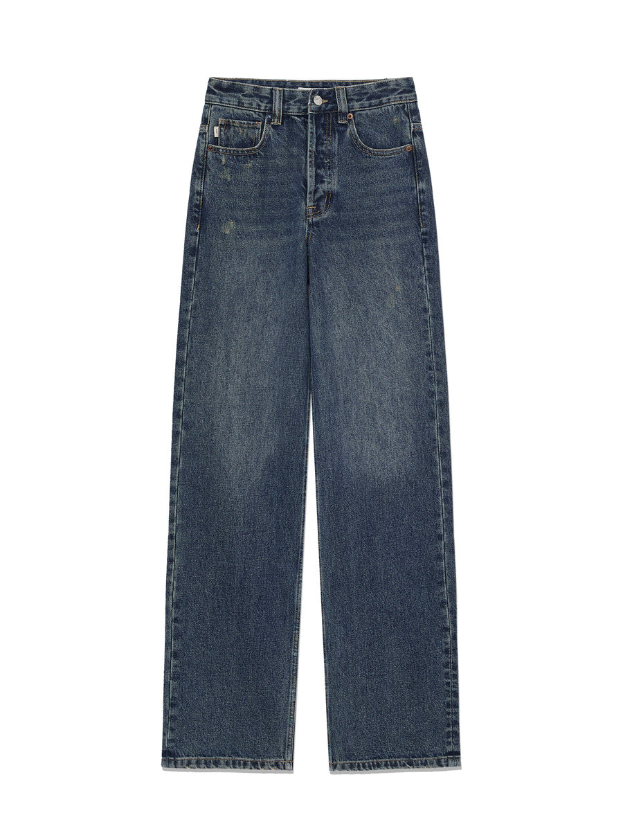 GLOWNY The Linda High Waist Wide Jeans (Heritage Blue)