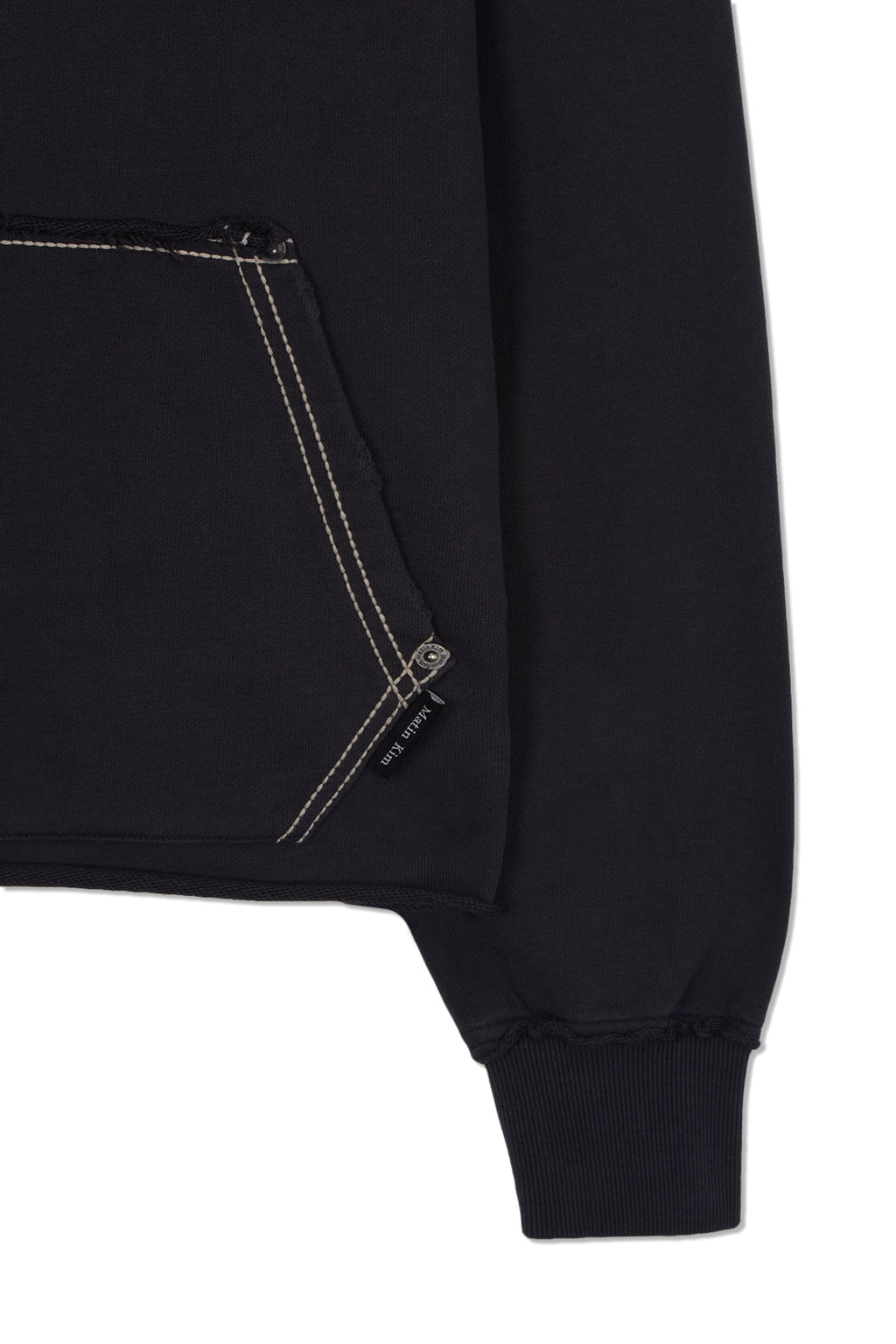[matinkim] Raw Cut Applique Sweatshirt IN Charcoal