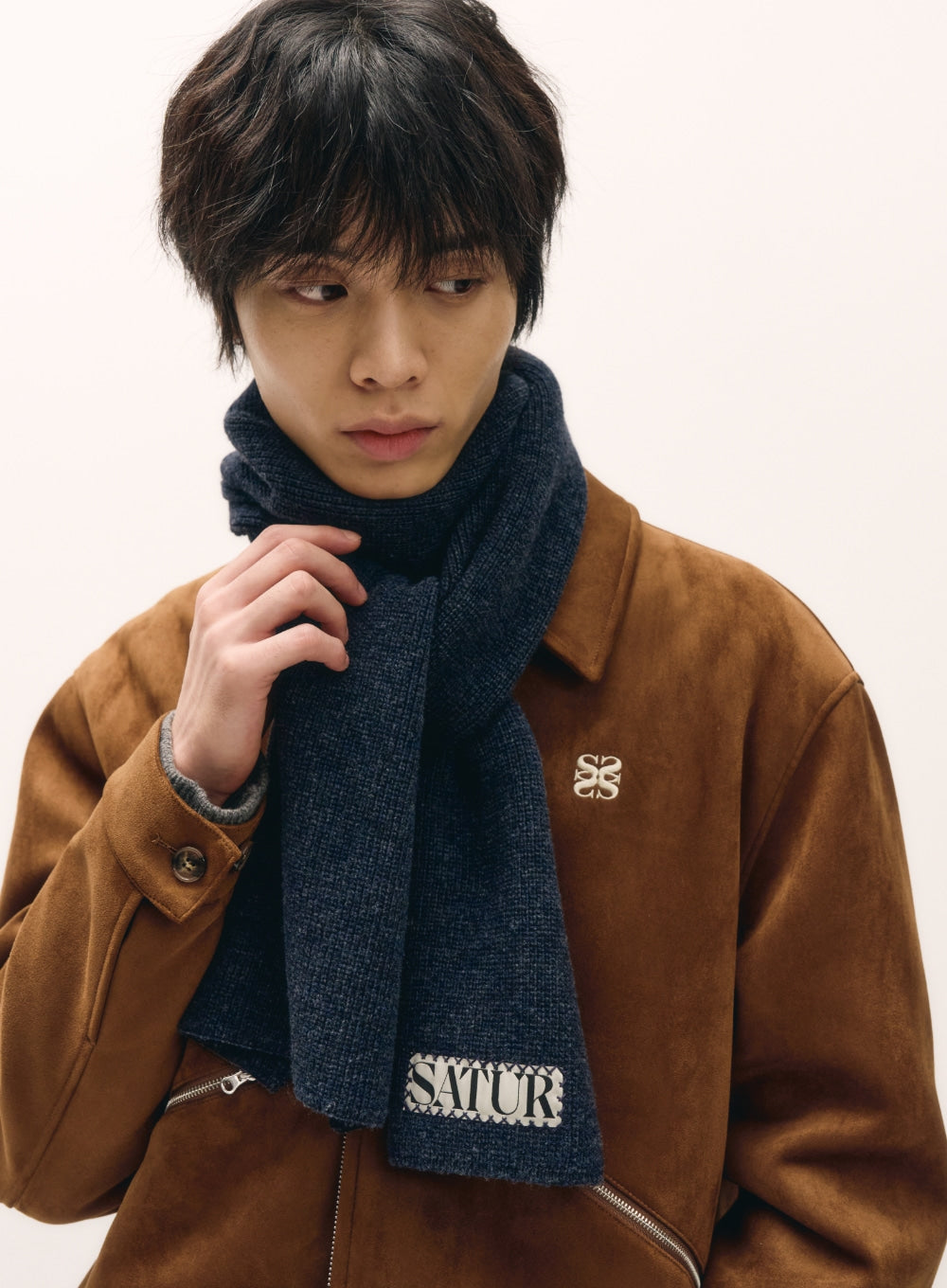 [satur] Verona Knit Muffler - Indigo