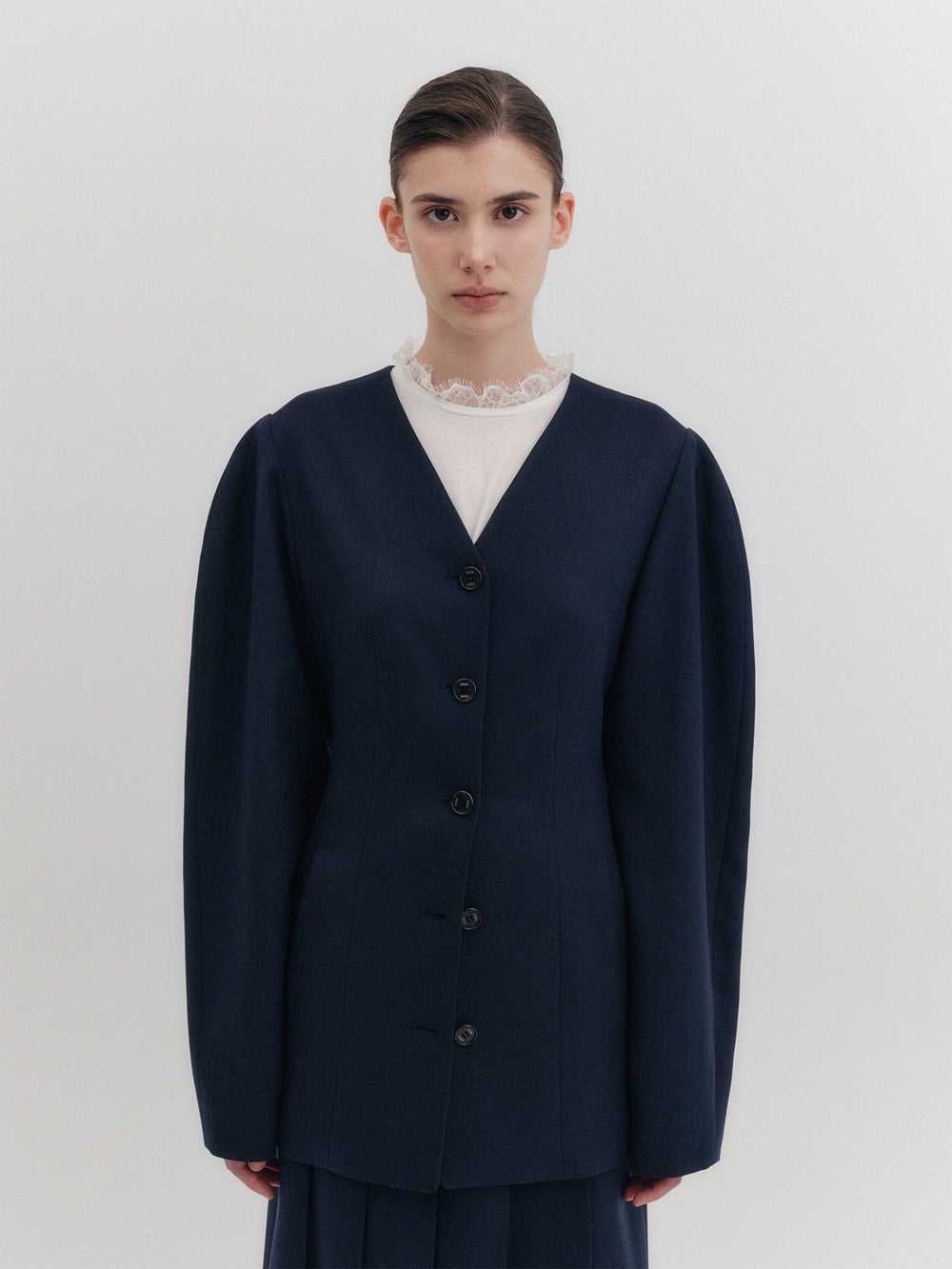 EENK Oversized Hourglass Jacket - Navy