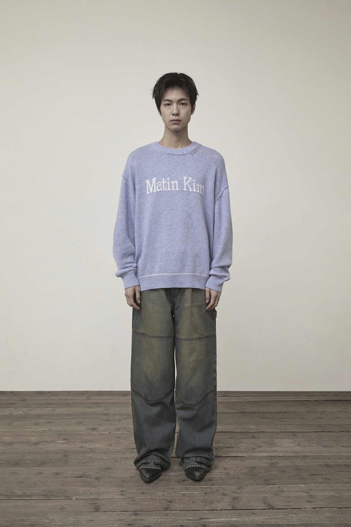 [matinkim] WESTERN DETAIL DENIM PANTS FOR MEN IN BLUE