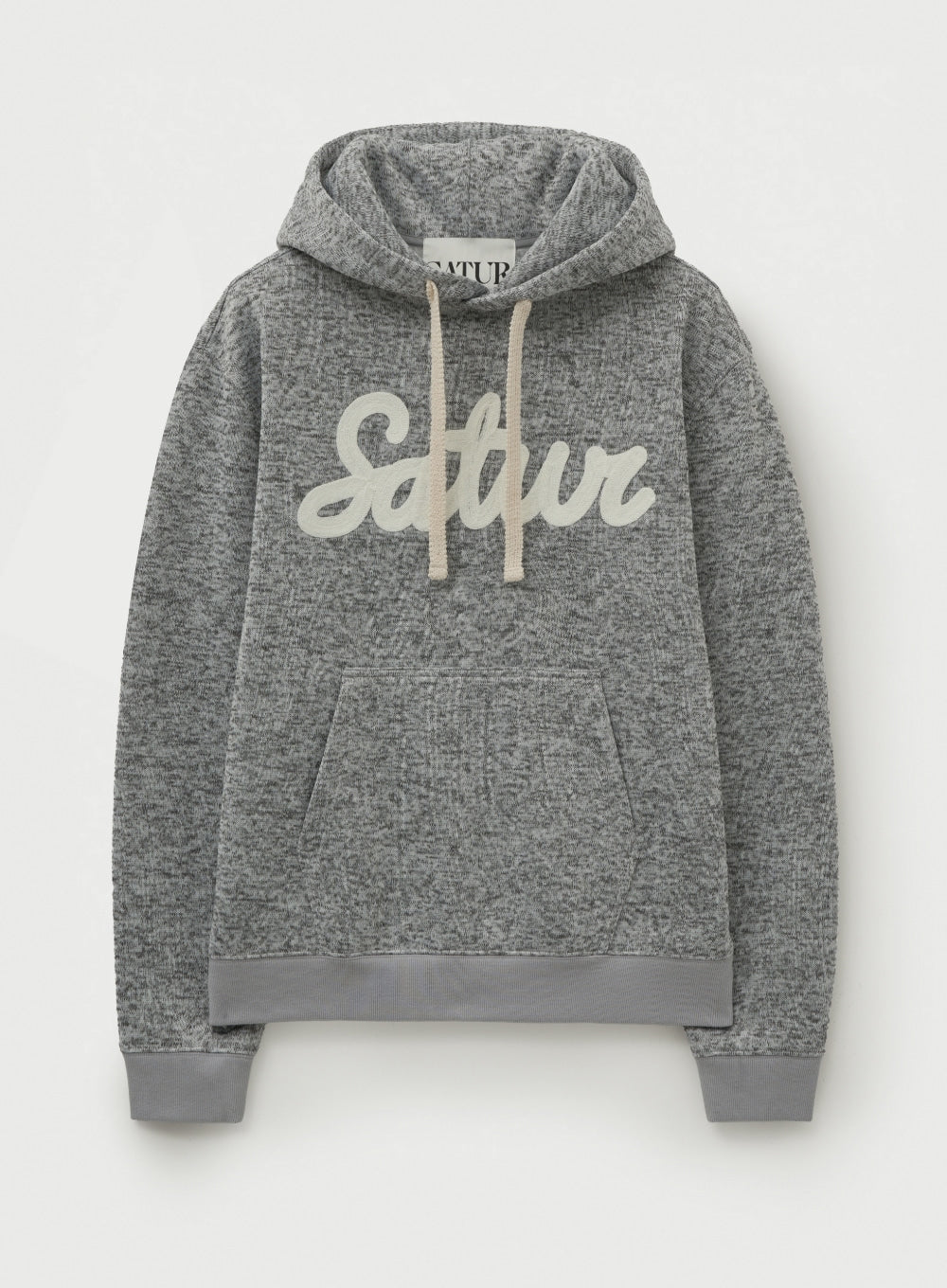 [satur] Lugo Heather Terry Hoodie - Melange Gray