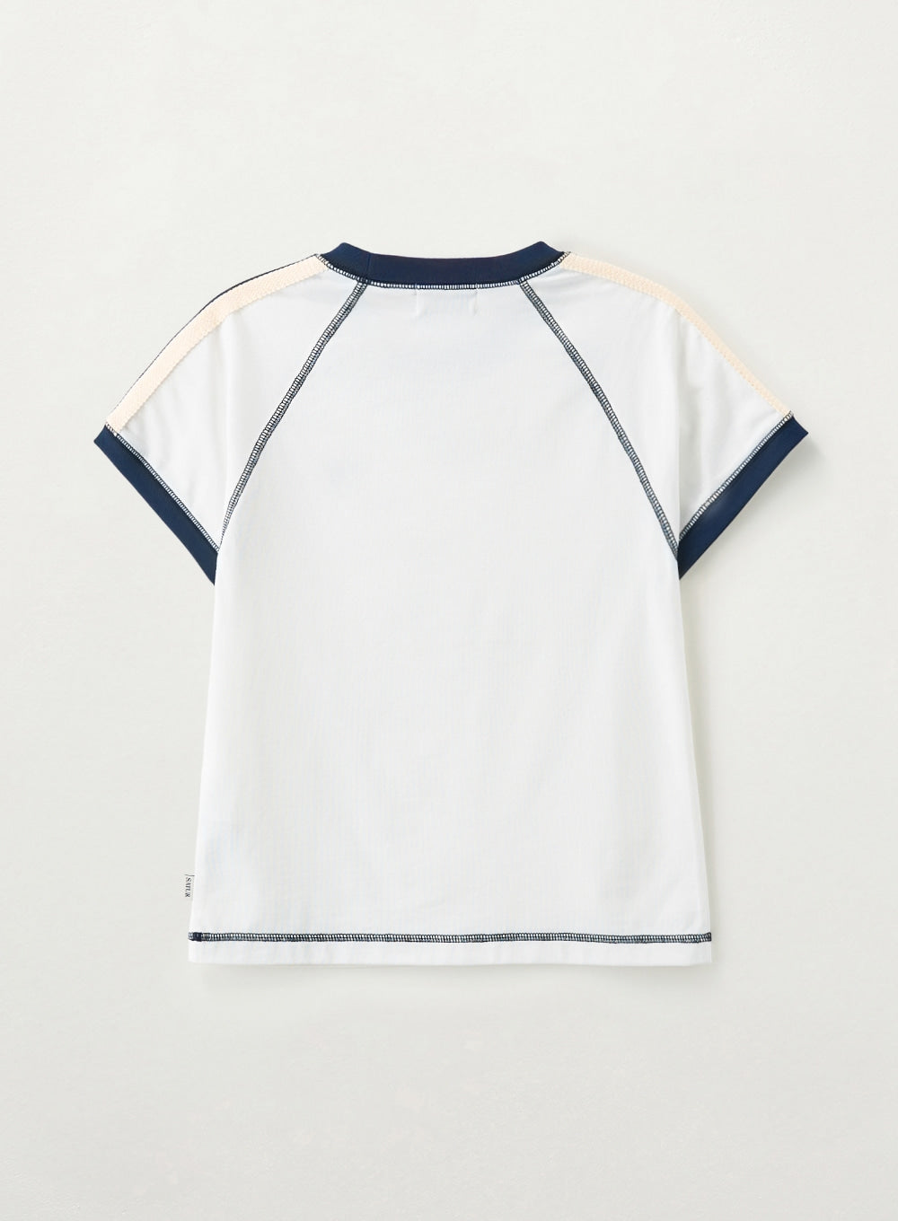 Satur (W) Lawton Stitch Ringer T-Shirt - White