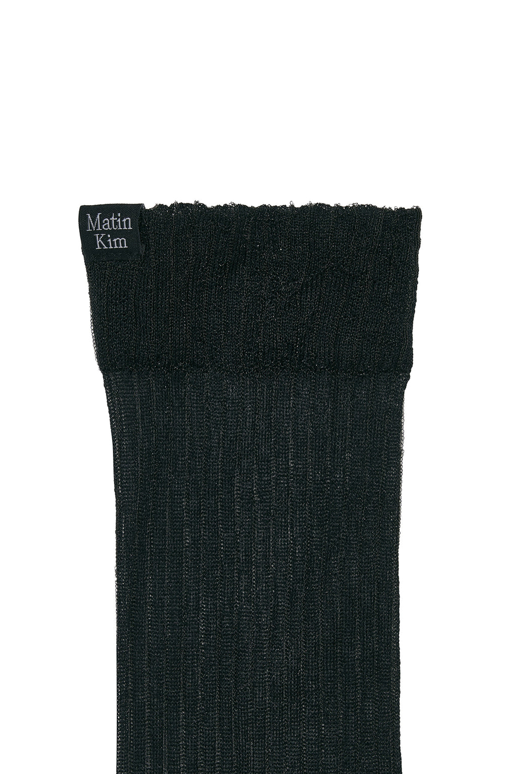 Matinkim Glow Sheer Crew Socks IN Black