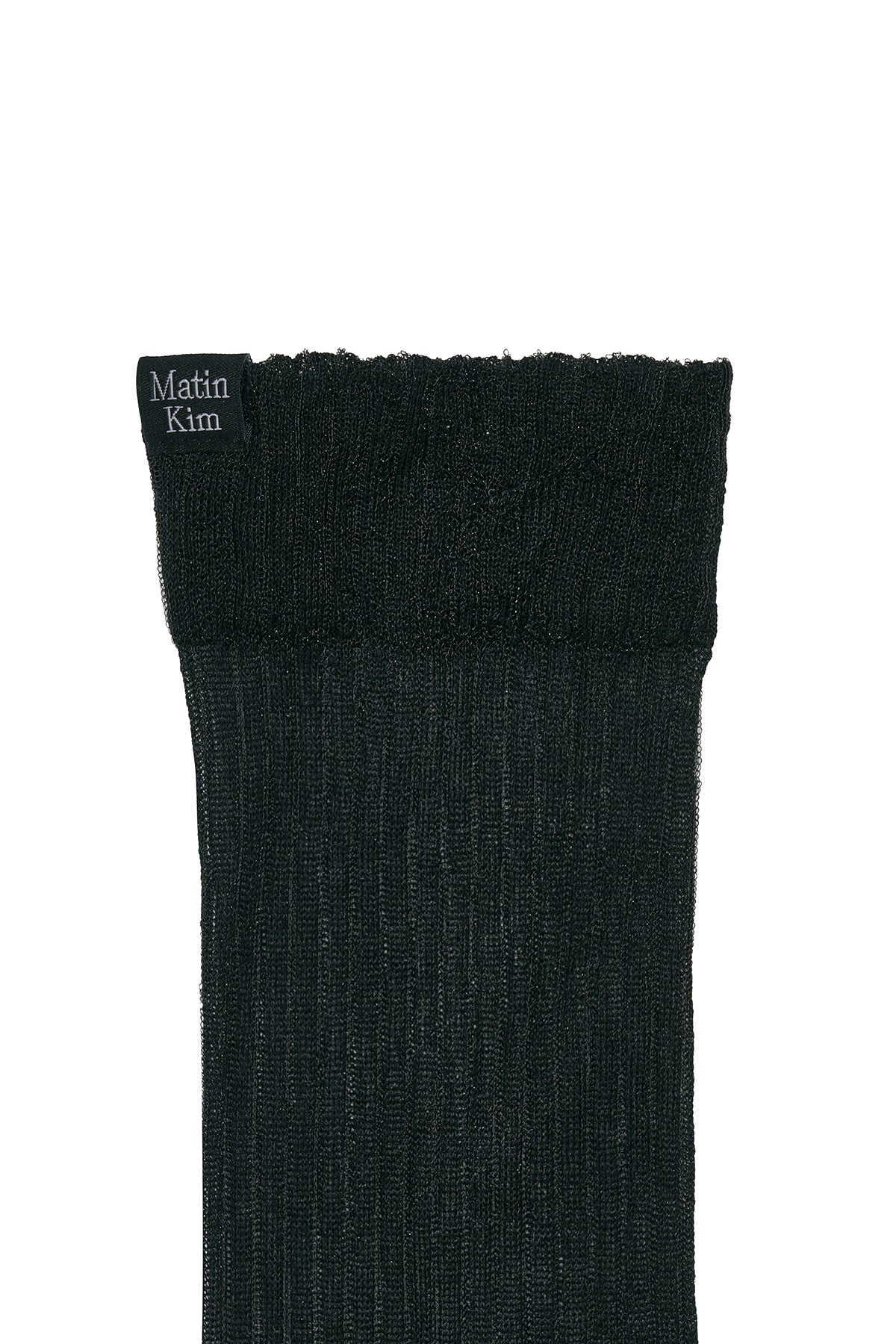 Matinkim Glow Sheer Crew Socks IN Black