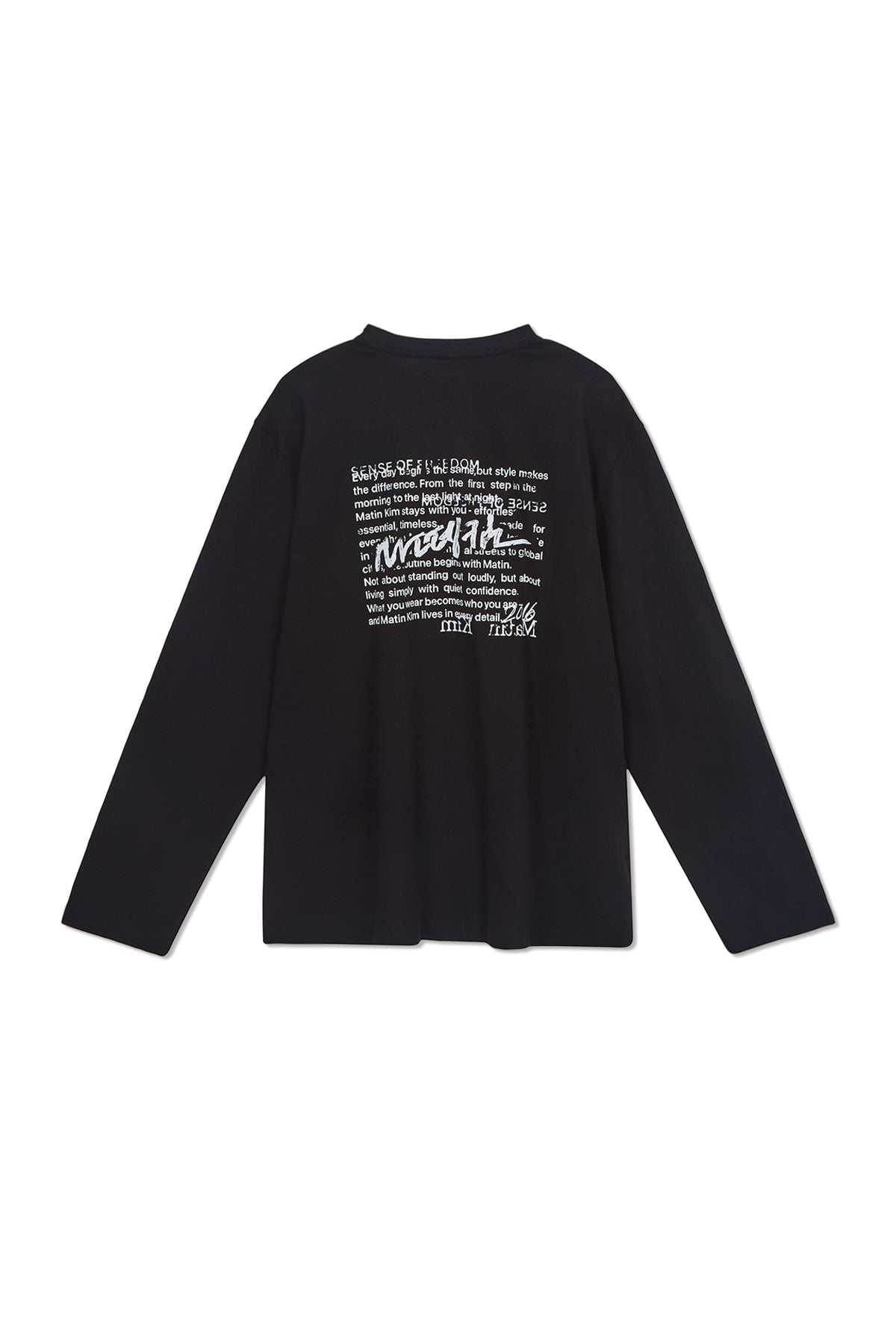 [matinkim] HANGEUL LOGO ARCHIVE LONG SLEEVE IN BLACK