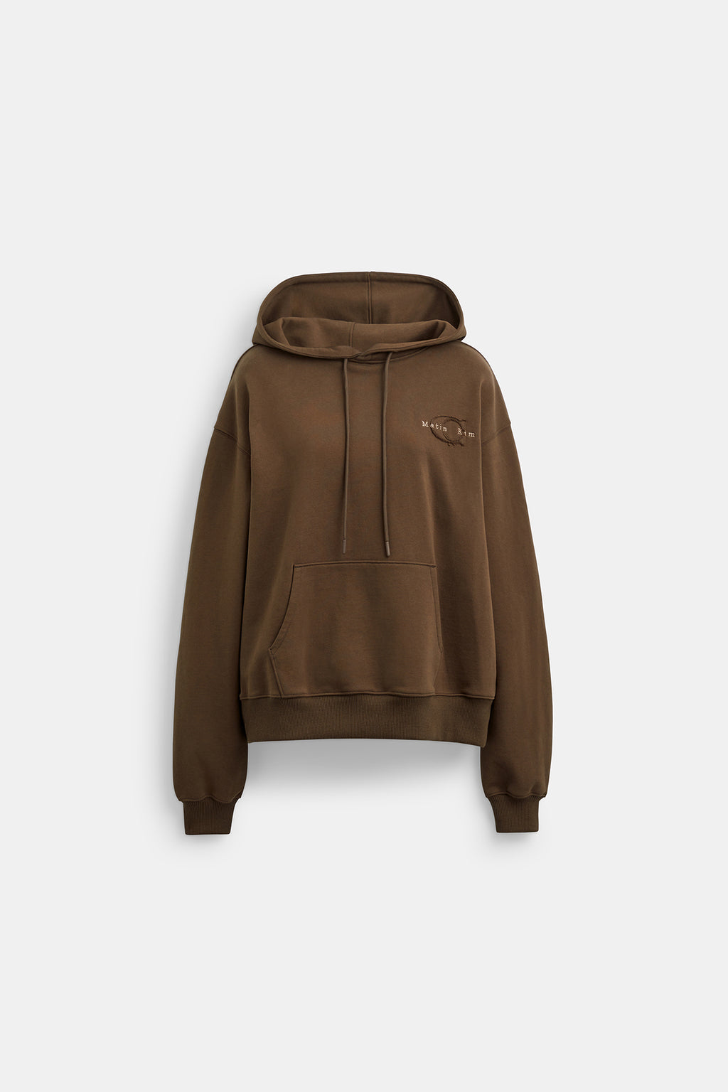 Matinkim Matin Kim X Coach Logo Embroidery Hoodie IN Brown