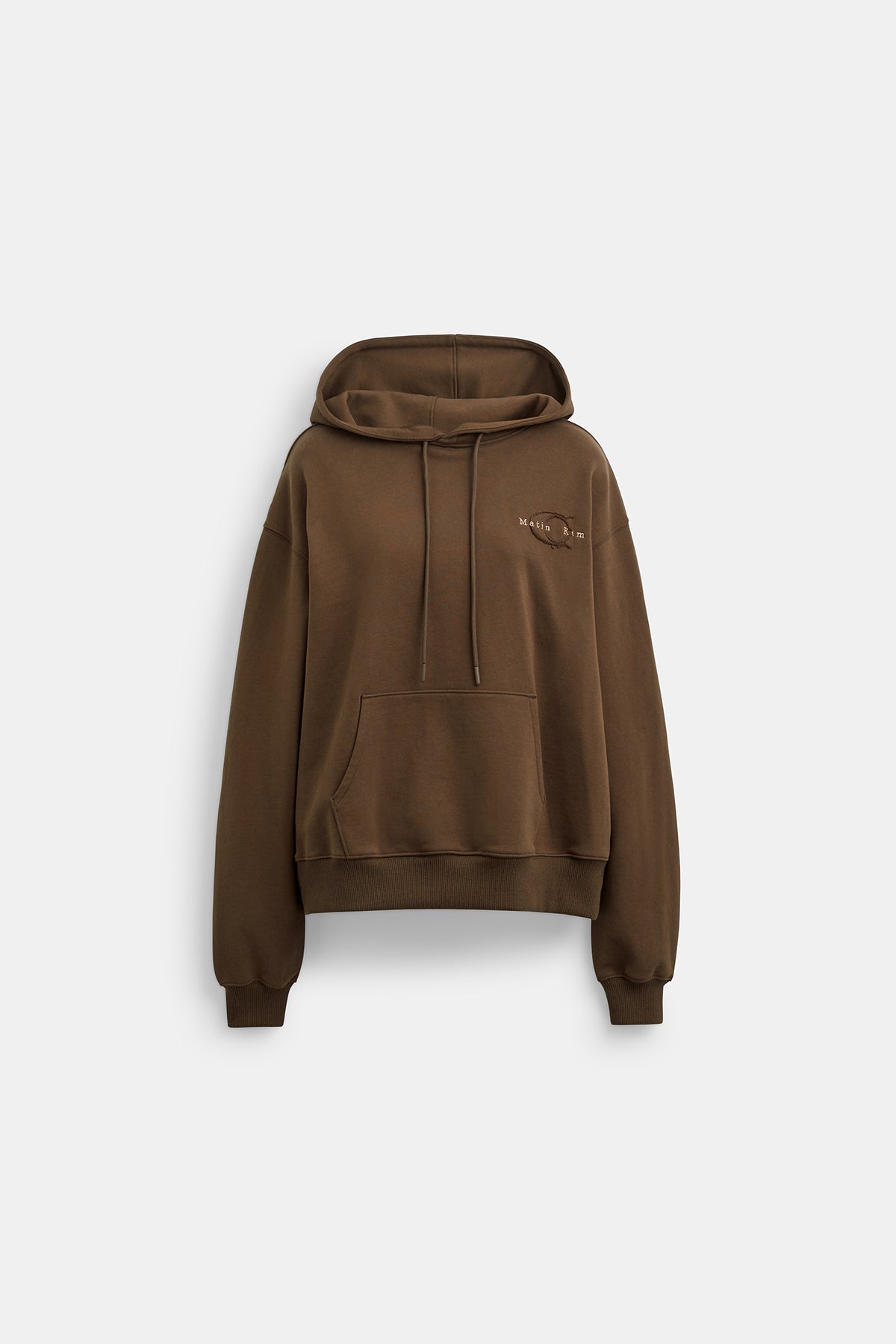 Matinkim Matin Kim X Coach Logo Embroidery Hoodie IN Brown
